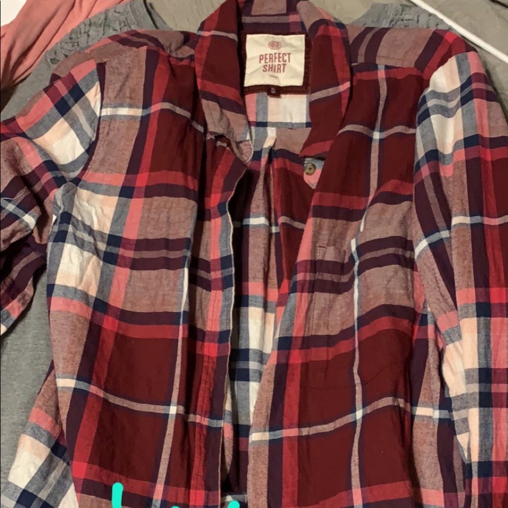 Plaid long sleeve shirt